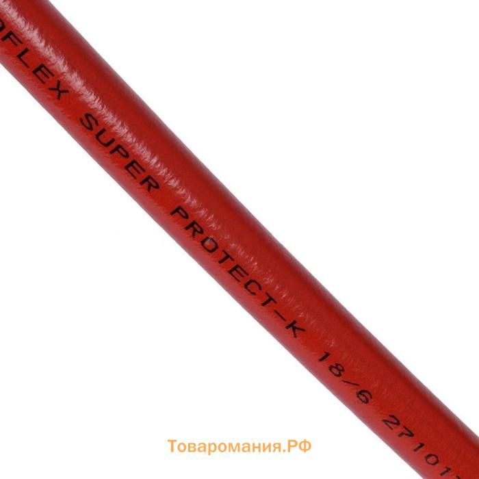 Трубная теплоизоляция Energoflex EFXT028062SUPRK SUPER PROTECT - К 28/6 мм, 2 метра, красная