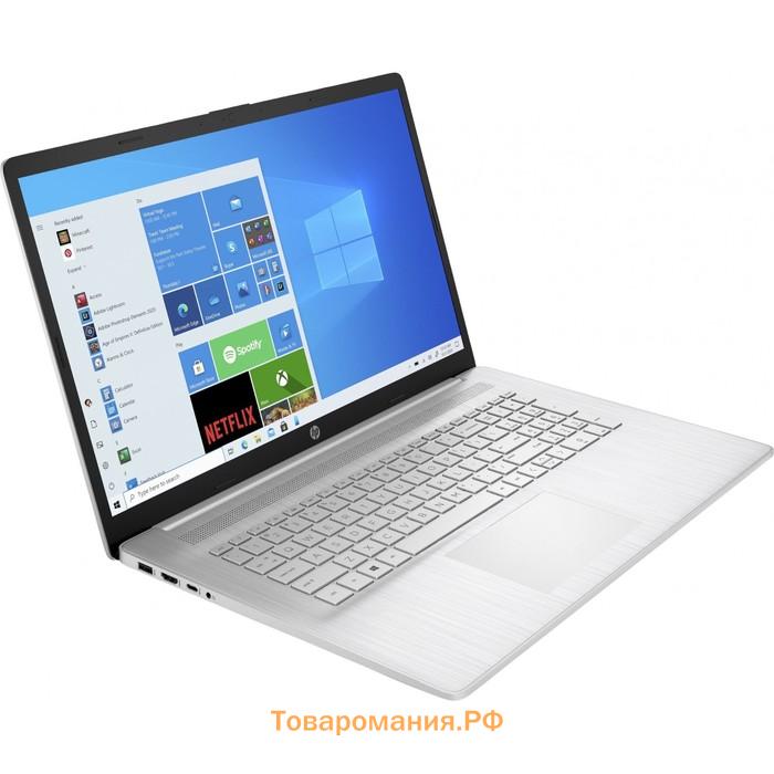 Ноутбук HP 17-cp0094ur, 17.3", Ryzen 5 5500U, 16Гб, SSD 1 Тб, Win10, Wi-Fi, BT, серебристый   794421