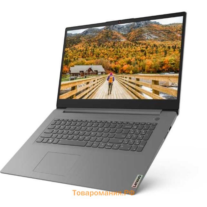 Ноутбук Lenovo IdeaPad 3 17ITL6, 17.3", Gold 7505, 4Гб, SSD 128 Гб, Win10, Wi-Fi, BT, серый   794423