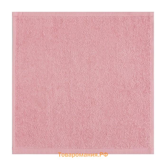 Набор махровых декоративных салфеток  "Вид 1" 30х30см-3шт, цв. розовый, 100%хл