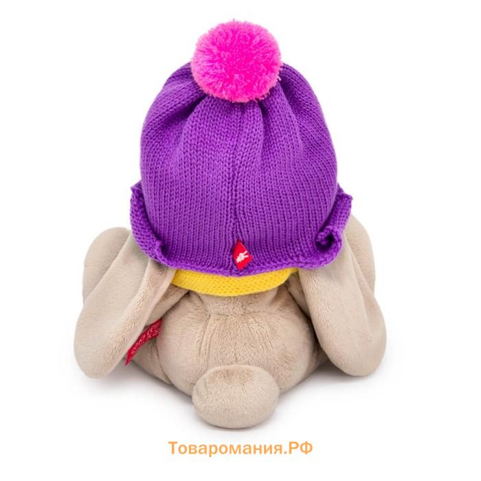 Мягкая игрушка «Зайка Ми в шапке и полосатом шарфе», 18 см