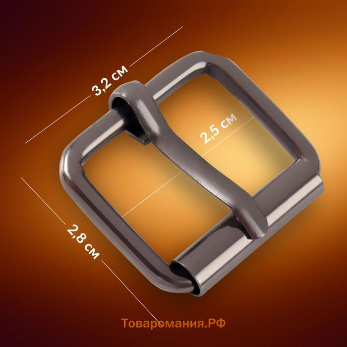 Пряжка проволочная, 3,2 × 2,8 см, 25 мм, 5 шт, эконом, цвет чёрный никель