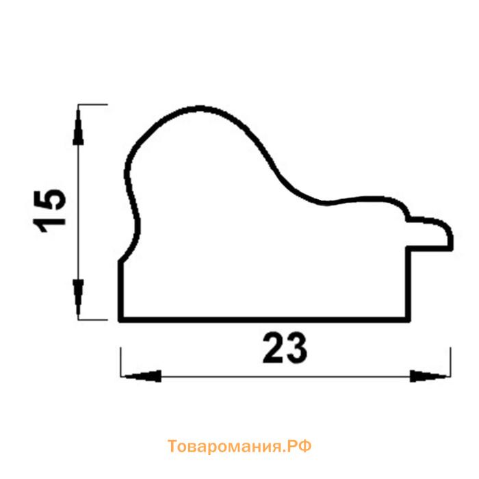 Фоторамка пластик "МИРАМ" 20х30 см, (пластиковый экран), белый