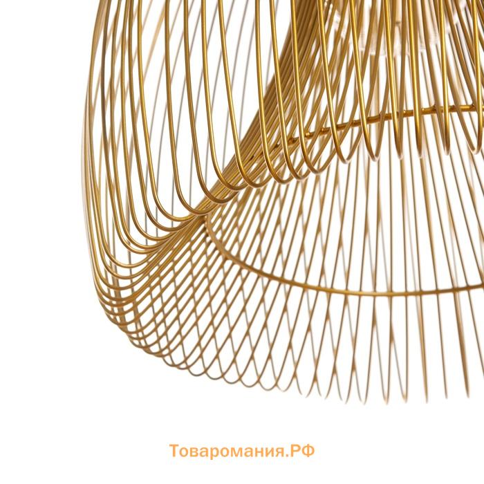 Светильник потолочный «Флоп», 1×40 Вт, Е27, 43×43×53 см, золотистый