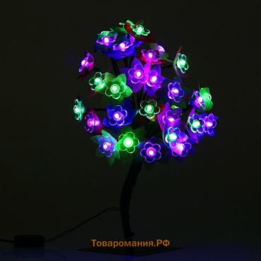 Светодиодный куст «Орхидеи» 30 см, 32 LED, мигание, 220 В, свечение мульти (RG/RB)