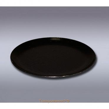 Подсвечник металл "Тарелка", 7,6 см, черный муар