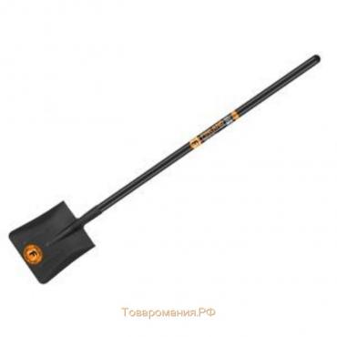 Лопата совковая с рёбрами жёсткости, L = 160 см, удлинённый деревянный черенок, Finland