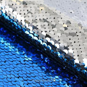 Ткань для пэчворка «Голубая-серебряная», 33 × 33 см