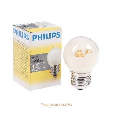 Лампа накаливания Philips Stan P45 FR 1CT/10X10, E27, 60 Вт, 230 В