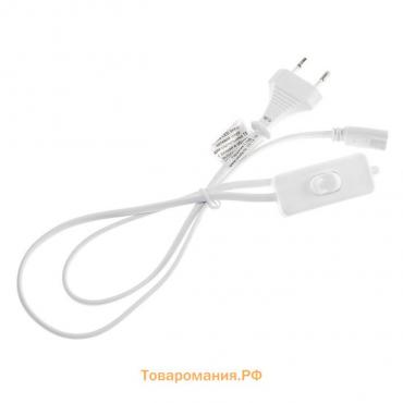 Сетевой шнур Ecola LED linear, для светильника T5 с вилкой и общим выключателем, 1 м