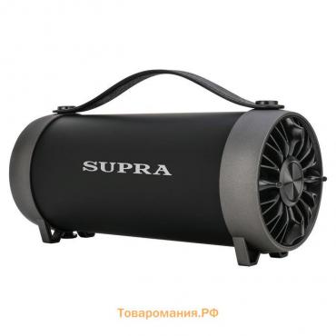 Портативная колонка Supra BTS-490 11Вт, FM, AUX, USB, Bluetooth, 1500мАч, чёрный