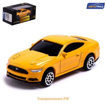 Машина металлическая FORD MUSTANG, 1:64, цвет жёлтый