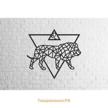Деревянный декор настенный «Лев», панно, пазл EWA Design