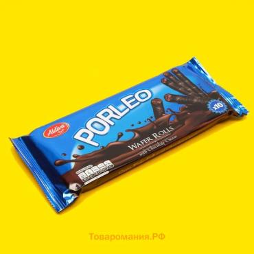 Шоколадные вафельные трубочки Porleo с шоколадным кремом, 40 г