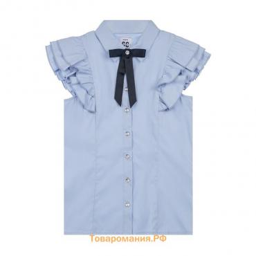 Блузка текстильная для девочки, рост 122 см