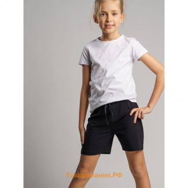Комплект для девочки: футболка, шорты и мешок, рост 146 см