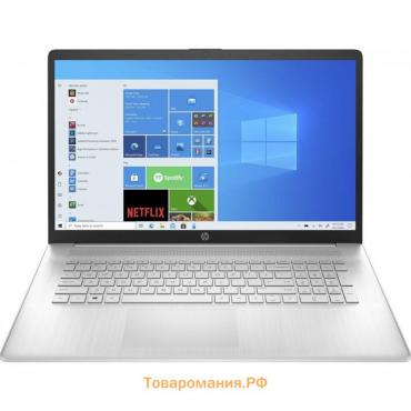 Ноутбук HP 17-cp0094ur, 17.3", Ryzen 5 5500U, 16Гб, SSD 1 Тб, Win10, Wi-Fi, BT, серебристый   794421