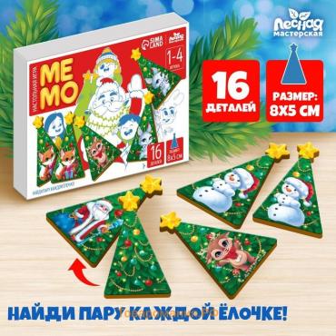 Настольная игра «Новый год! Мемори ёлочки»